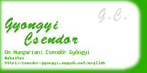 gyongyi csendor business card